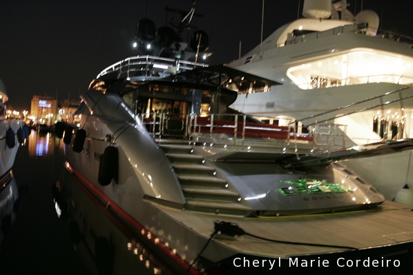 Cheryl Marie Cordeiro, Cannes, France. Hotel Majestic Barrière. Marina. Yachts.