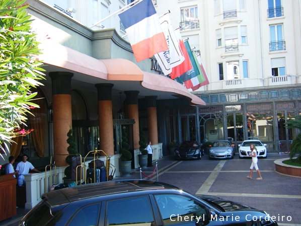 Cheryl Marie Cordeiro, Cannes, France. Hotel Majestic Barrière. Entrance.