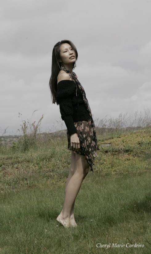 Crochet sweater and Karen Millen silk top 1