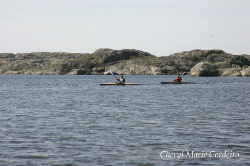 Kayaking, along the Swedish west coast