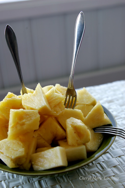 Chopped pineapples