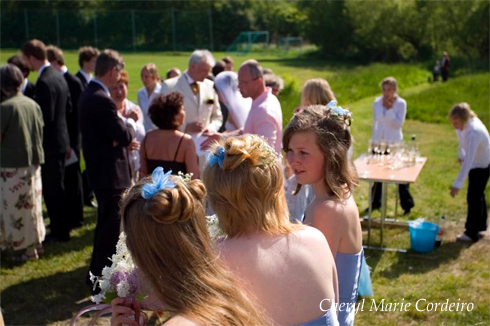 Bridesmaids hairstyles, summer wedding, Sweden.