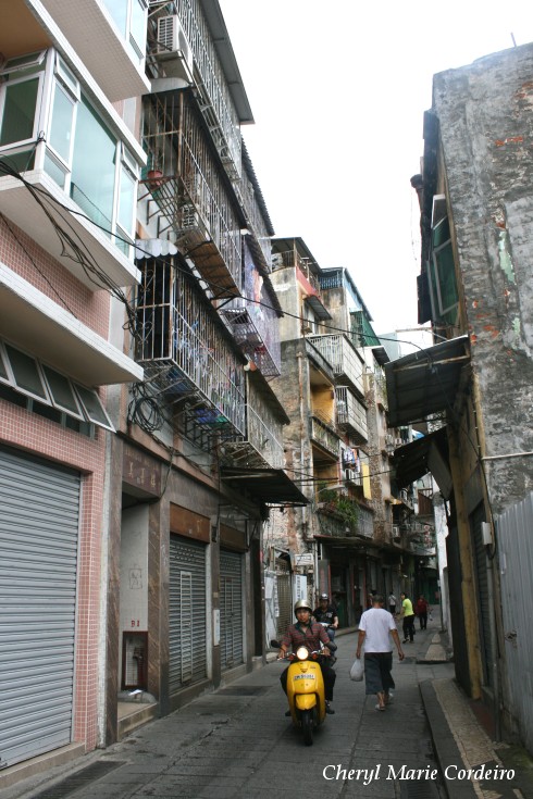 Narrow street, Macau.