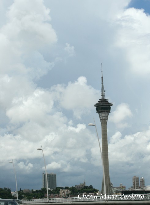 Torre Panorâmica, Macau Sky Tower from the highway, Macau.