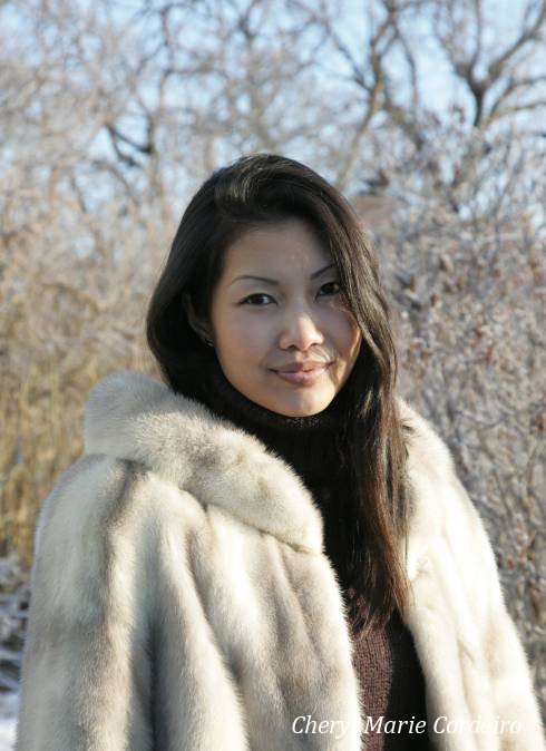 Cheryl Marie Cordeiro-Nilsson, mink fur jacket, Sweden.