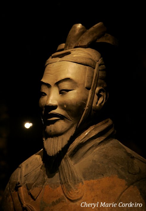 Facial features, standing figuring, Terracotta Army Exhibition, Stockholm 2011. 