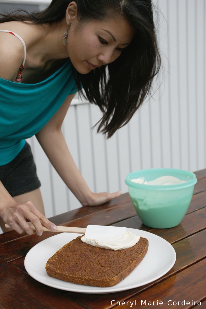 Cheryl Marie Cordeiro, carrot cake making