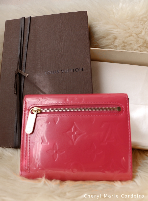 Cheryl Marie Cordeiro, Louis Vuitton Monogram Vernis Koala wallet in framboise 03