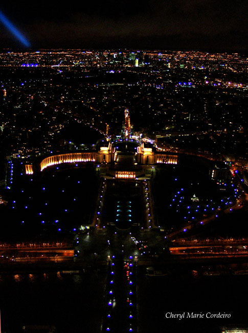 View from the top of the Eiffel Tower, Paris, France
