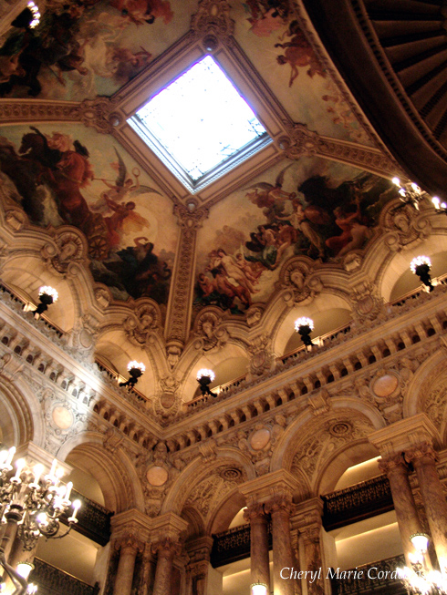 Skylight through the roof at the Opéra Garnier, Paris, France