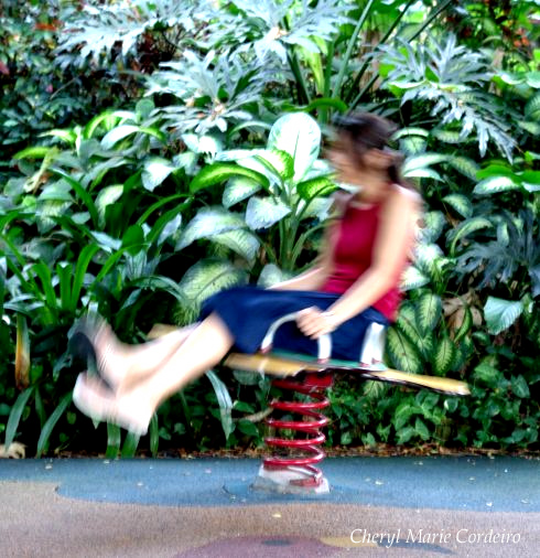 At the playground in Jurong Bird Park