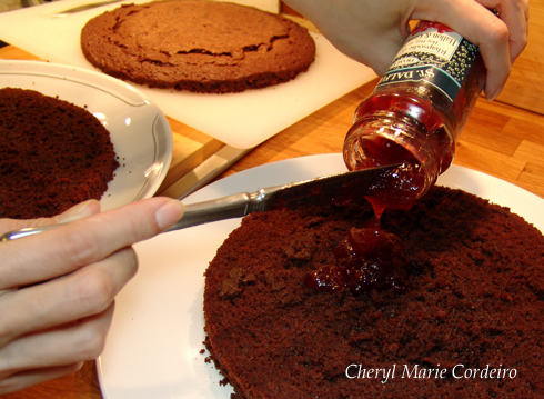 Raspberry jam in chocolate cake, Cheryl Marie Cordeiro