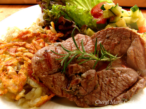 Pan fried lamb with rösti