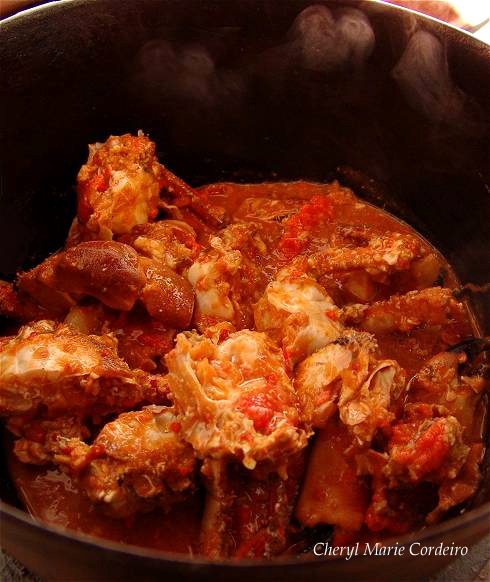 Pot of crabs, Swedish take on Singapore Chilli Crabs