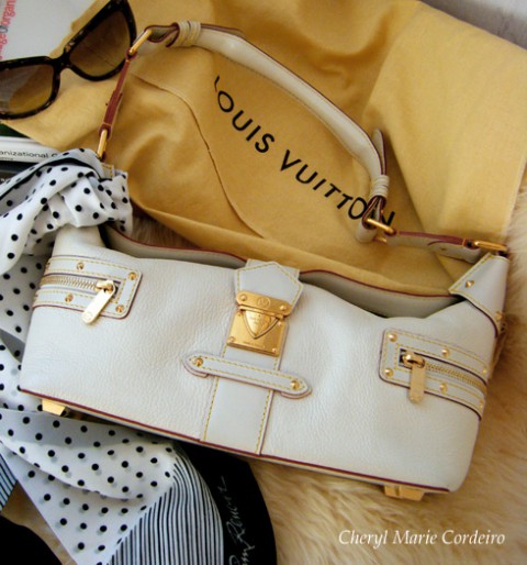 Louis Vuitton suhali handbag in white, L'Impetueux. 