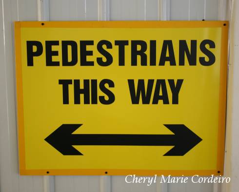 Pedestrian sign, Singapore.