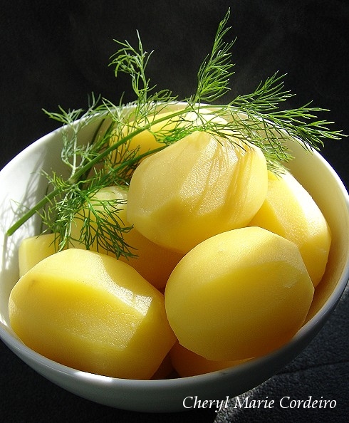 Boiled potatoes, ideally from this years harvest cooked and decorated with dill is a must.