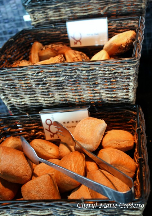 Breads in basket, 360 Cafe, Macau.