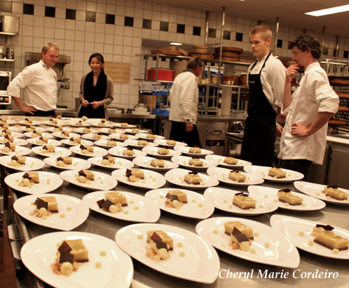 Cheryl Marie Cordeiro, in the kitchen, Trubaduren, with the Gothenburg Culinary Team, 2010.