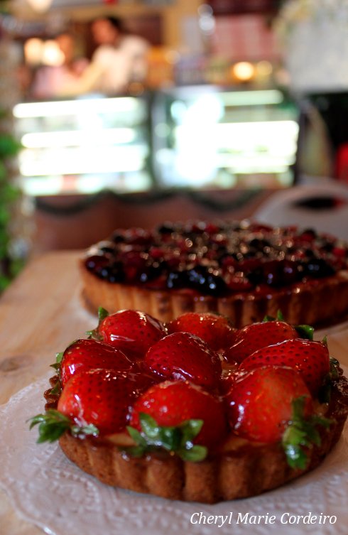 Strawberry tart at Perla's Pastry Boutique.