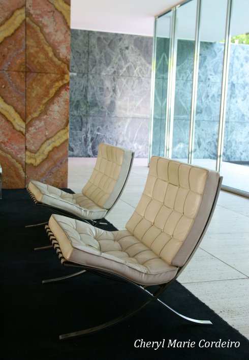 Mies van der Rohe Pavilion, chairs.