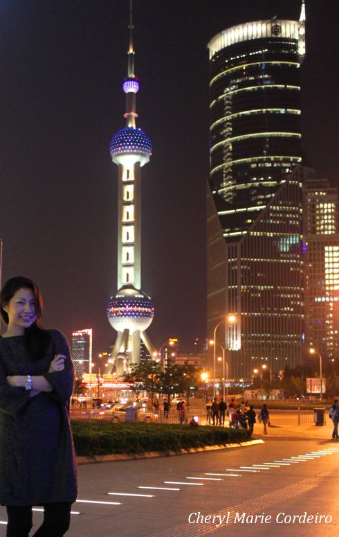 Cheryl Marie Cordeiro at Lujiazui, Shanghai 2011