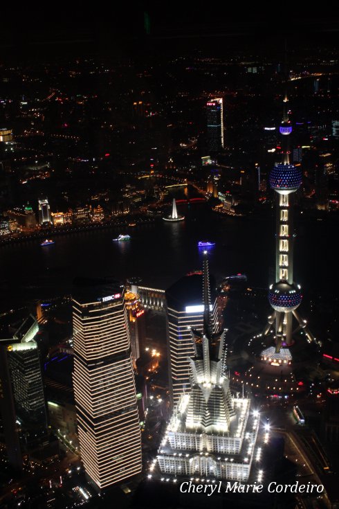 View from the SWFC Observatory, Shanghai World Financial Center.